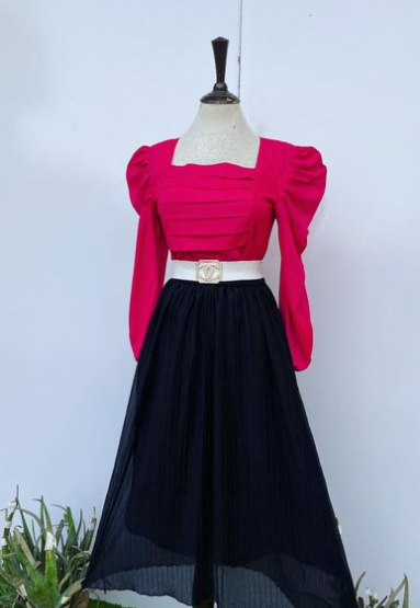 Ilastic belt  Skirt n top